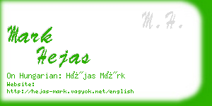 mark hejas business card